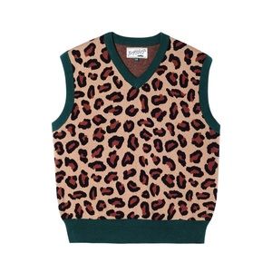 Bogey Boys Knit vest with Cheetah pattern